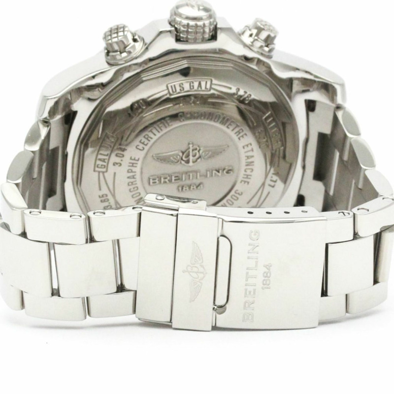 百年靈超級復仇者II計時碼錶精鋼男士腕錶A13371拋光款-4