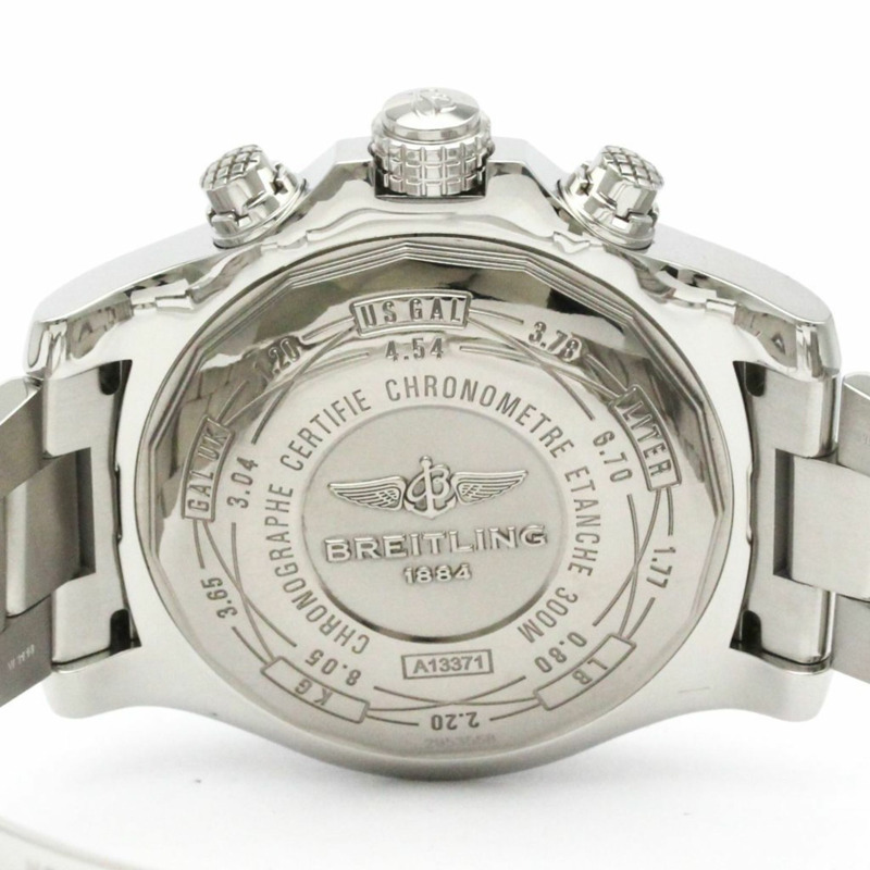 百年靈超級復仇者II計時碼錶精鋼男士腕錶A13371拋光款-5