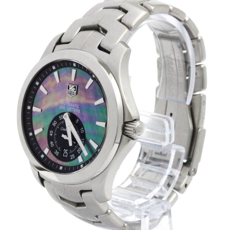 TAG HEUER 豪雅 Link 限量版黑色珍珠母貝精鋼腕錶 WJF211K 拋光-1