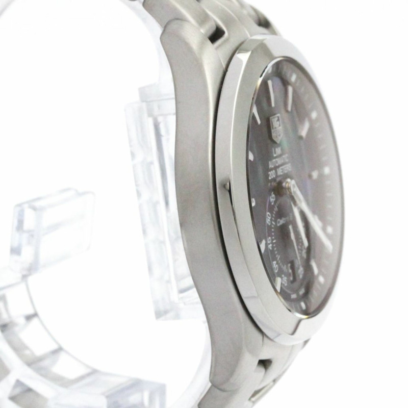 TAG HEUER 豪雅 Link 限量版黑色珍珠母貝精鋼腕錶 WJF211K 拋光-7