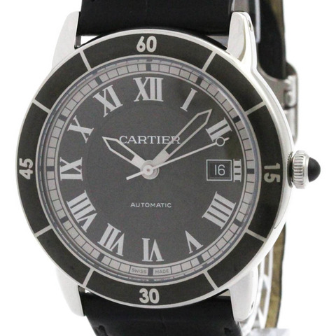 CARTIER Ronde Croisiere De Cartier 鋼質自動男式手錶 WSRN0003 拋光