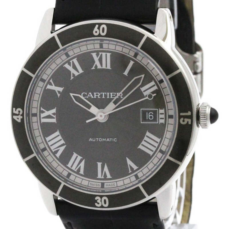 CARTIER Ronde Croisiere De Cartier 鋼質自動男式手錶 WSRN0003 拋光-0