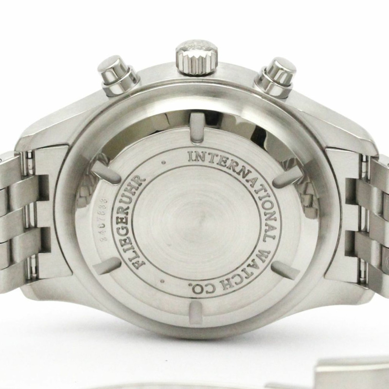 萬國錶飛行員系列計時腕錶，精鋼自動上鍊腕錶 IW371704 拋光款-5