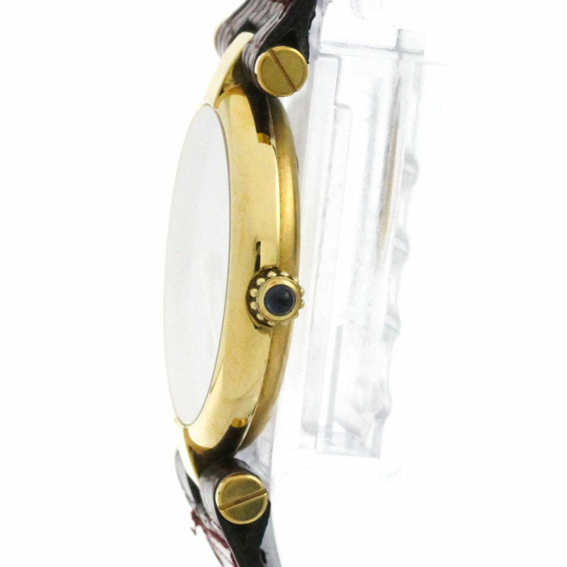 卡地亞 Must Vendome 鍍金石英女士腕錶-3