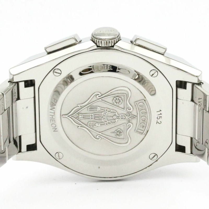 GUCCI Pantheon 不銹鋼石英男士手錶 YA115235-6