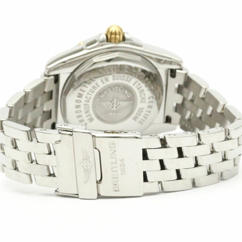 百年靈 Cockpit Lady 18K 金鋼女錶 B71356 拋光-4