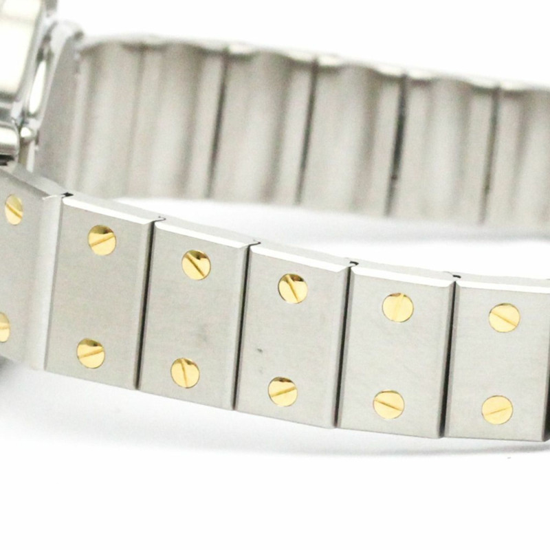 卡地亞 Santos 八角形 18K 金精鋼石英女錶 187903 拋光-2