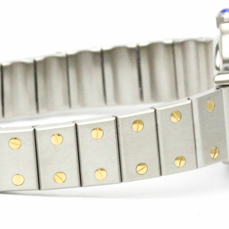 卡地亞 Santos 八角形 18K 金精鋼石英女錶 187903 拋光-7