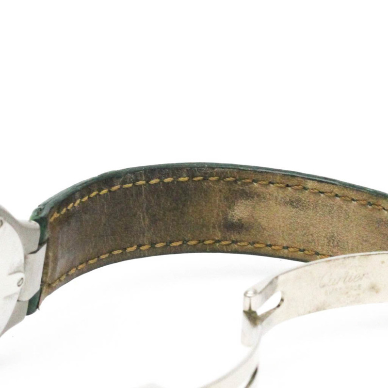 卡地亞 Must 21 鍍金精鋼皮革石英女士腕錶-7