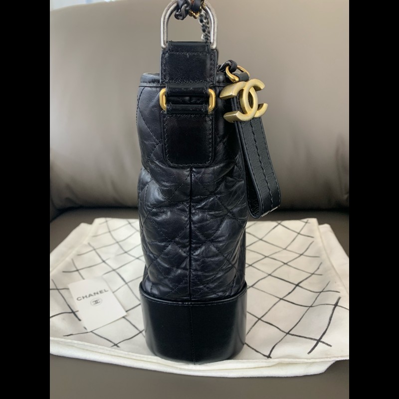 Chanel Gabrielle大號 黑色流浪包-2