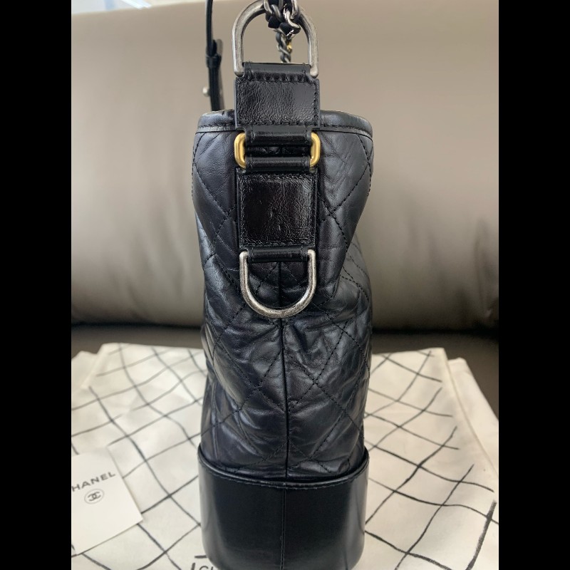 Chanel Gabrielle大號 黑色流浪包-3