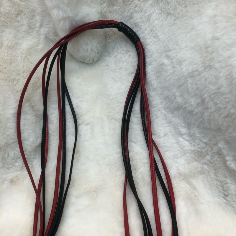 Chanel 中古紅黑菱格索繩單肩包 XC034-13