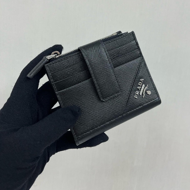 Prada saffiano wallet ( Black )-0