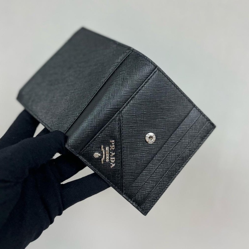 Prada saffiano wallet ( Black )-2