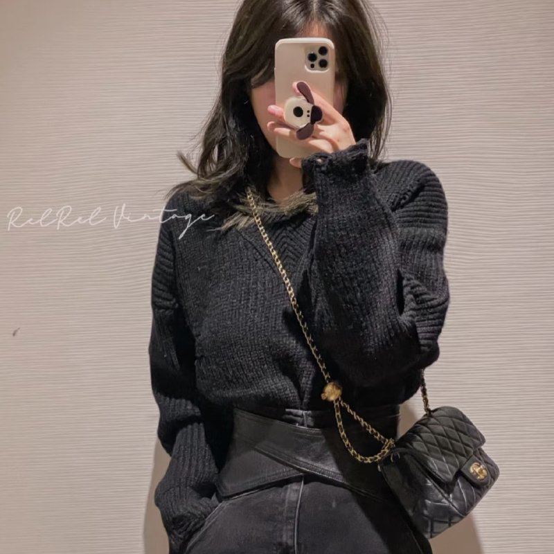 CHANEL 經典口蓋包方胖子 17 - 金球黑金-1