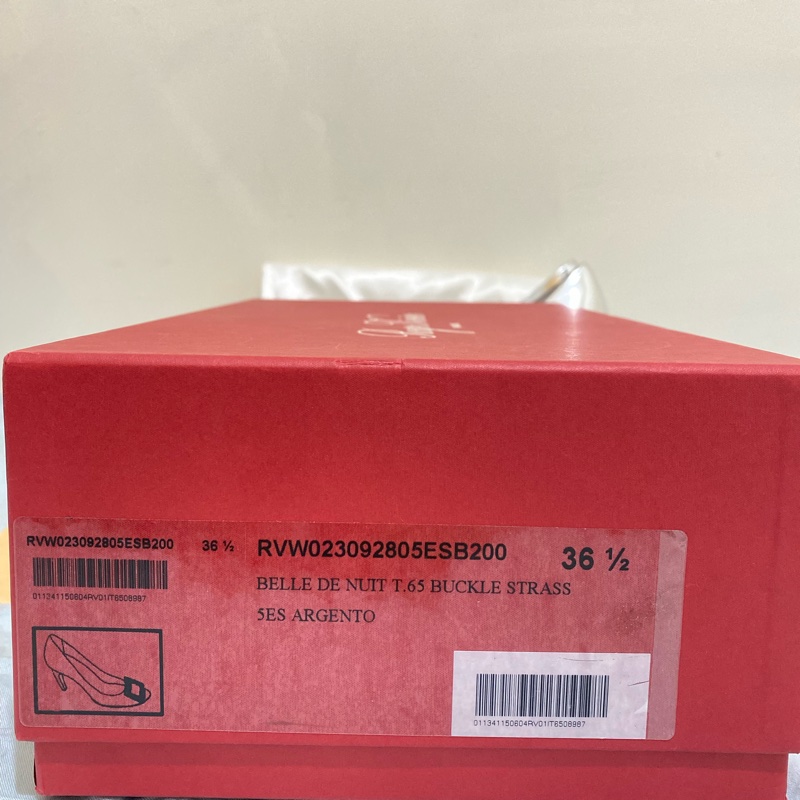 Roger Viver BELLE DE NUIT T.65 BUCKLE STRASS 5ES ARGENTO 女鞋 高跟鞋 7公分 36.5號 銀色 9成新-7