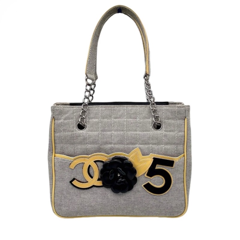 「JL 精品代購」9新 Chanel 香奈兒 山茶花 N5托特包-0