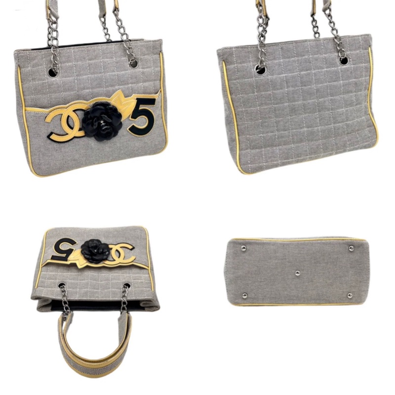 「JL 精品代購」9新 Chanel 香奈兒 山茶花 N5托特包-4