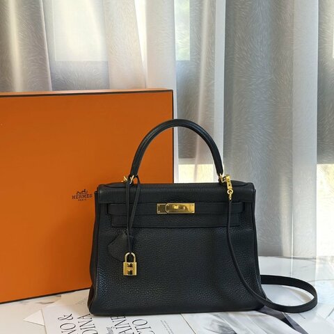 HERMES Kelly 28 - 黑金 T