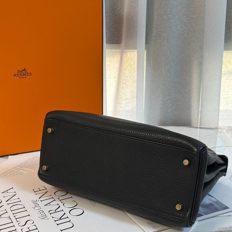 HERMES Kelly 28 - 黑金 T-6