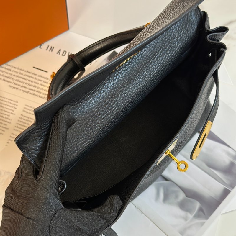 HERMES Kelly 28 - 黑金 T-7