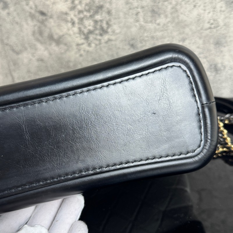 CHANEL 流浪包大號 黑拼白色-7