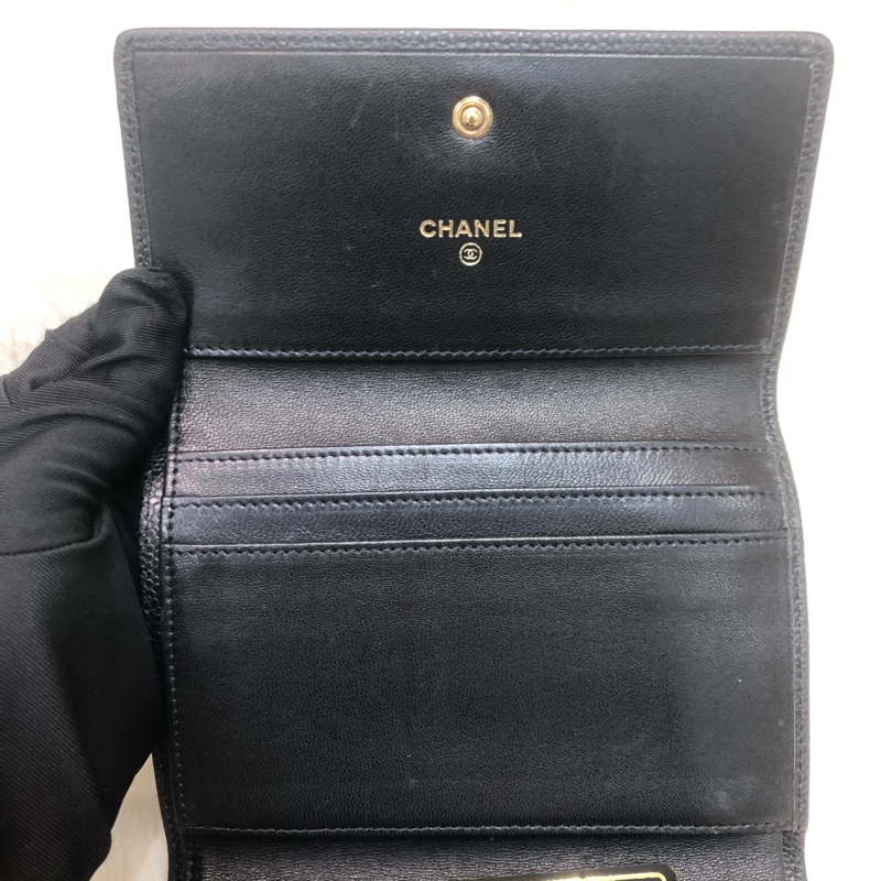 Chanel 荔枝牛皮中長夾 XB821-5
