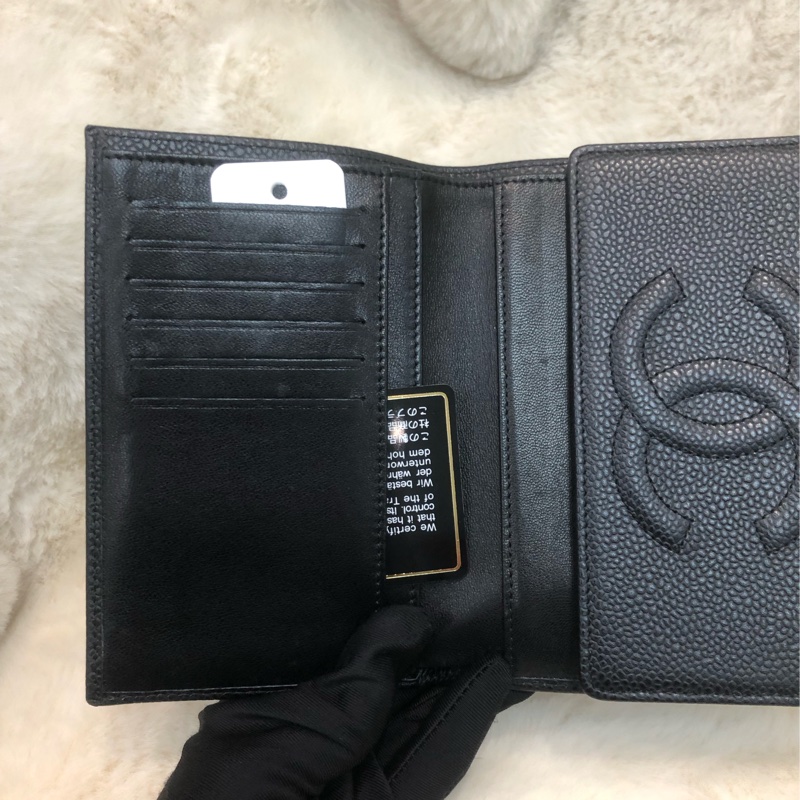 Chanel 荔枝牛皮中長夾 XB821-6