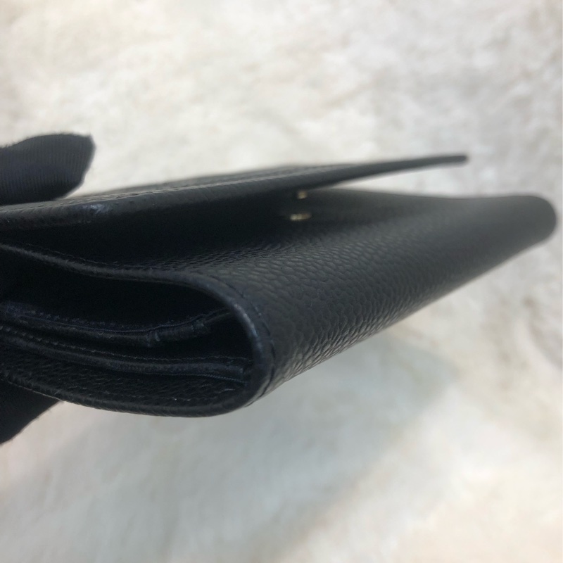 Chanel 荔枝牛皮中長夾 XB821-12