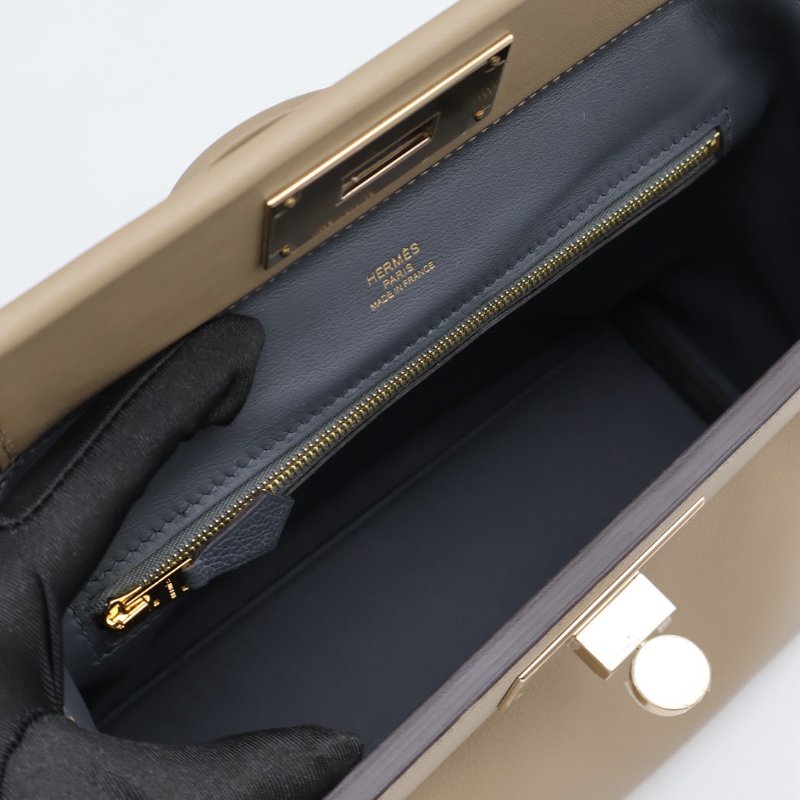 HERMES Mini 24/24 - 馬爾法米拚霧霾灰香檳金 W-2