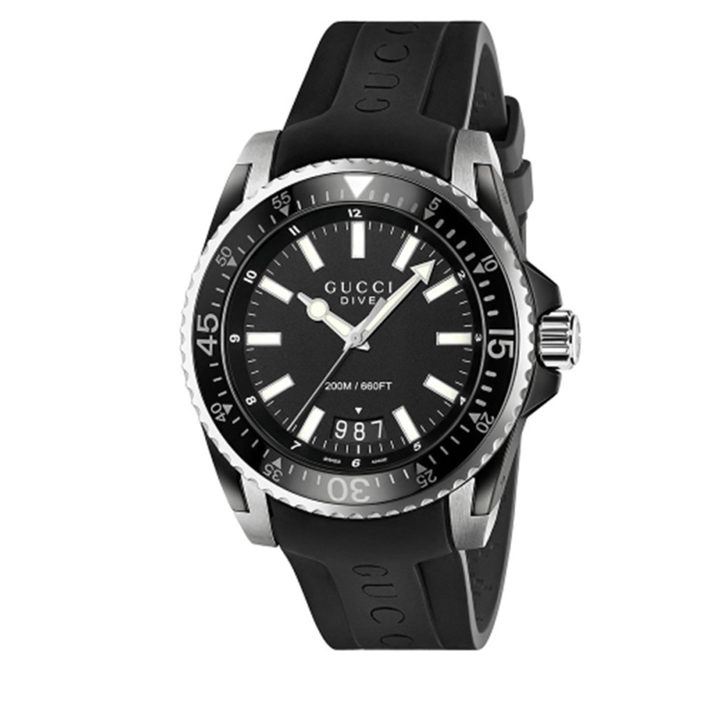 GUCCI Dive 200米潛水紳士橡膠款(YA136204A)x45mm-0