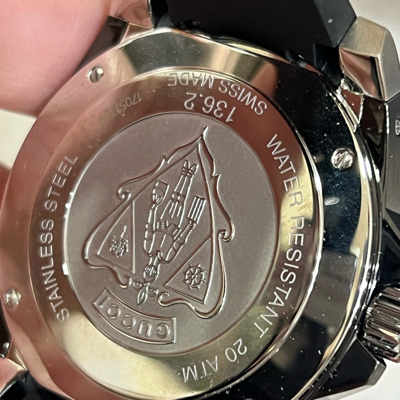 GUCCI Dive 200米潛水紳士橡膠款(YA136204A)x45mm-14