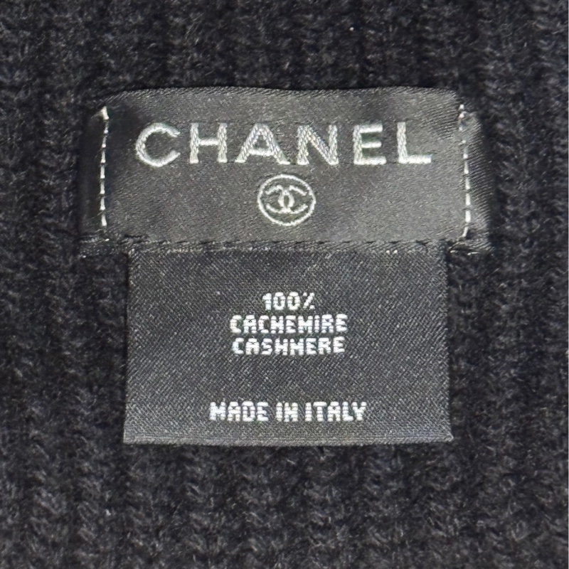 全網最低💙 jennie同款 💙香奈兒 chanel 25B 毛帽 漫畫毛帽 冷帽 針織毛帽 黑色毛帽-6