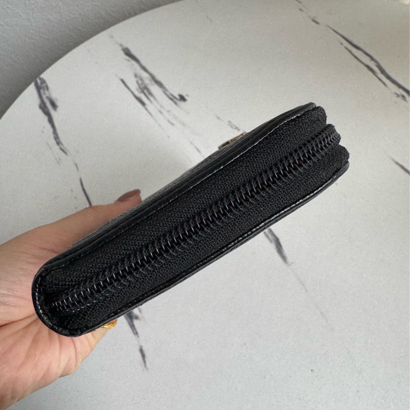 chanel黑菱格金boyㄇ拉長夾-3