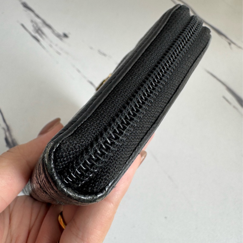 chanel黑菱格金boyㄇ拉長夾-7