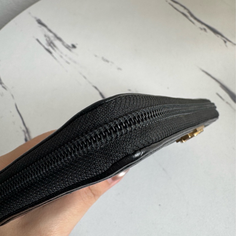 chanel黑菱格金boyㄇ拉長夾-9