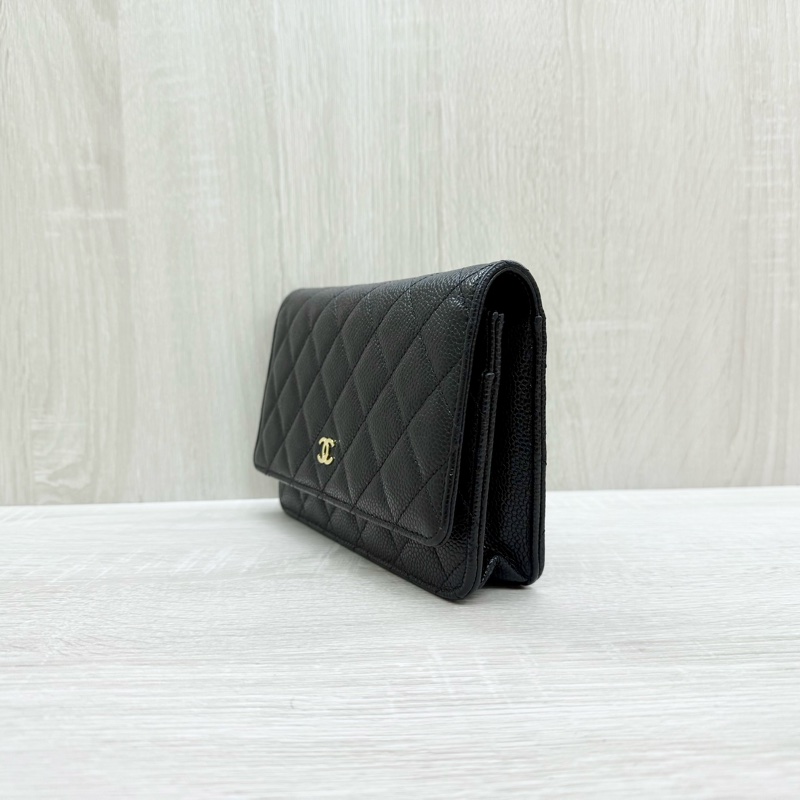 CHANEL黑金牛皮下蓋磁吸WOC/AP0250-3