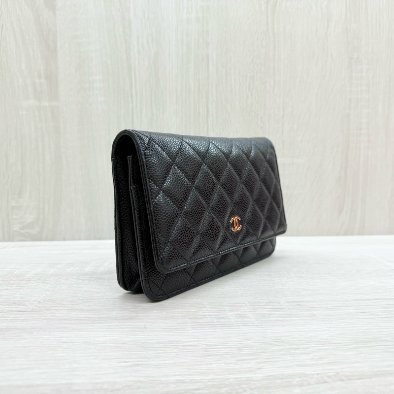 CHANEL黑金牛皮下蓋磁吸WOC/AP0250-4