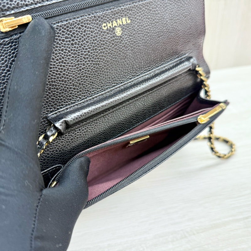 CHANEL黑金牛皮下蓋磁吸WOC/AP0250-14