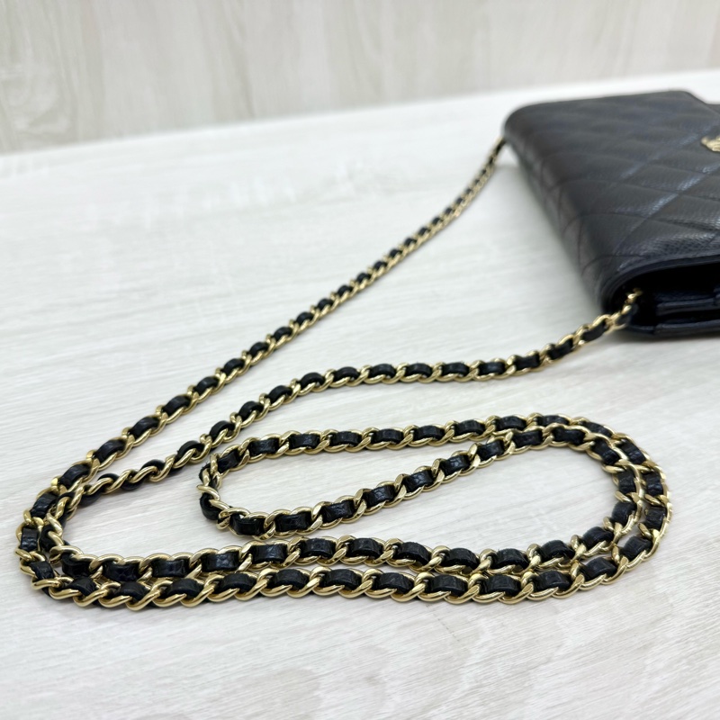 CHANEL黑金牛皮下蓋磁吸WOC/AP0250-16