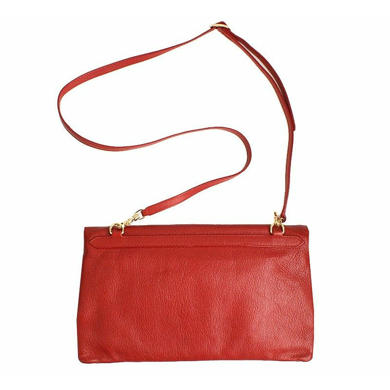 【包稅】BALENCIAGA 紅色鍍金馬達手拿包和斜背包-2