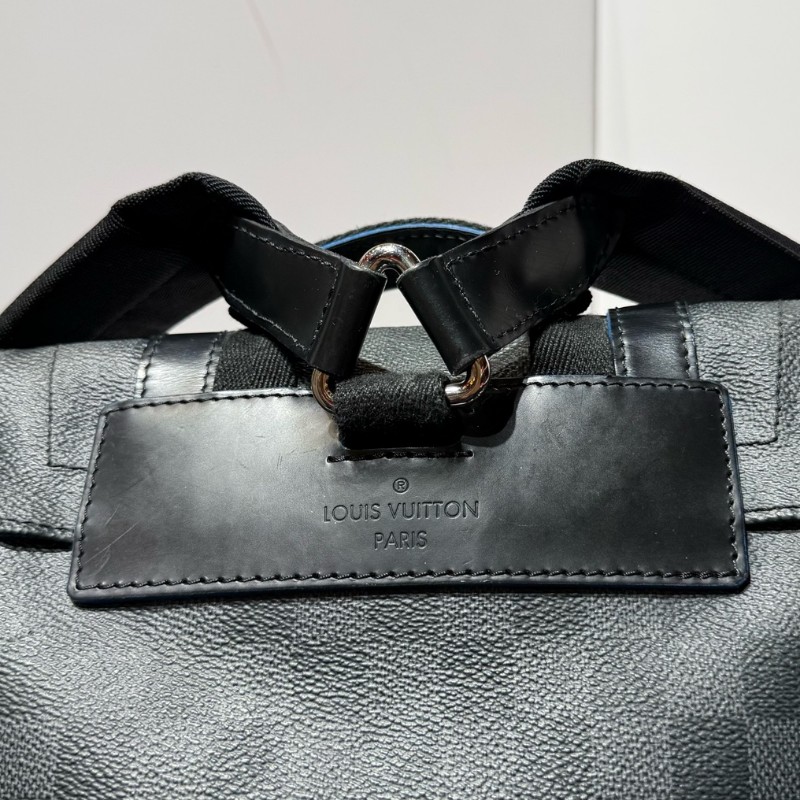 LV/路易威登 Christopher 黑棋盤格抽繩 登山雙肩包-12