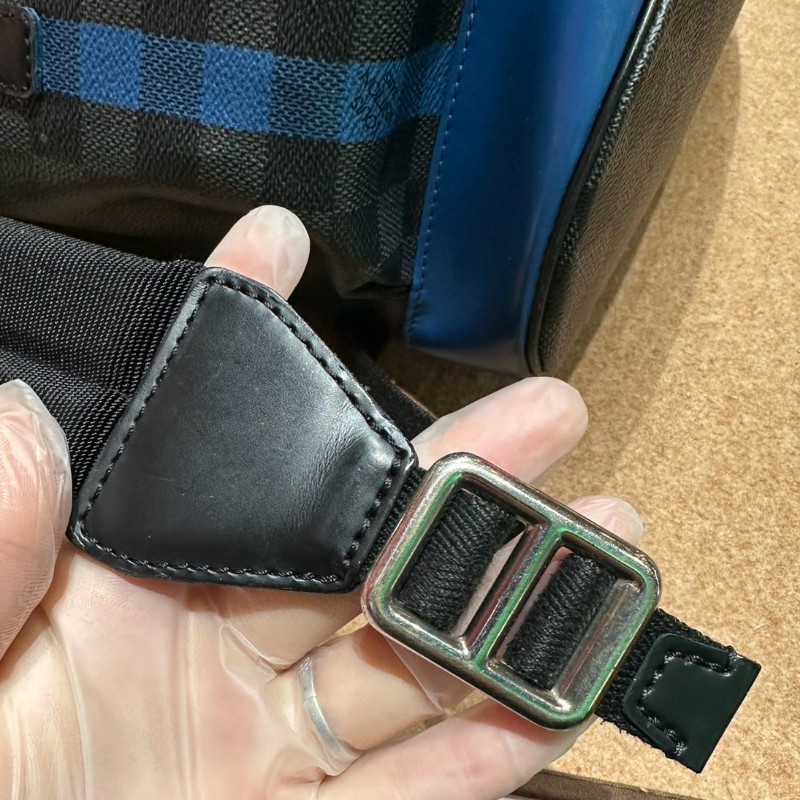 LV/路易威登 Christopher 黑棋盤格抽繩 登山雙肩包-14