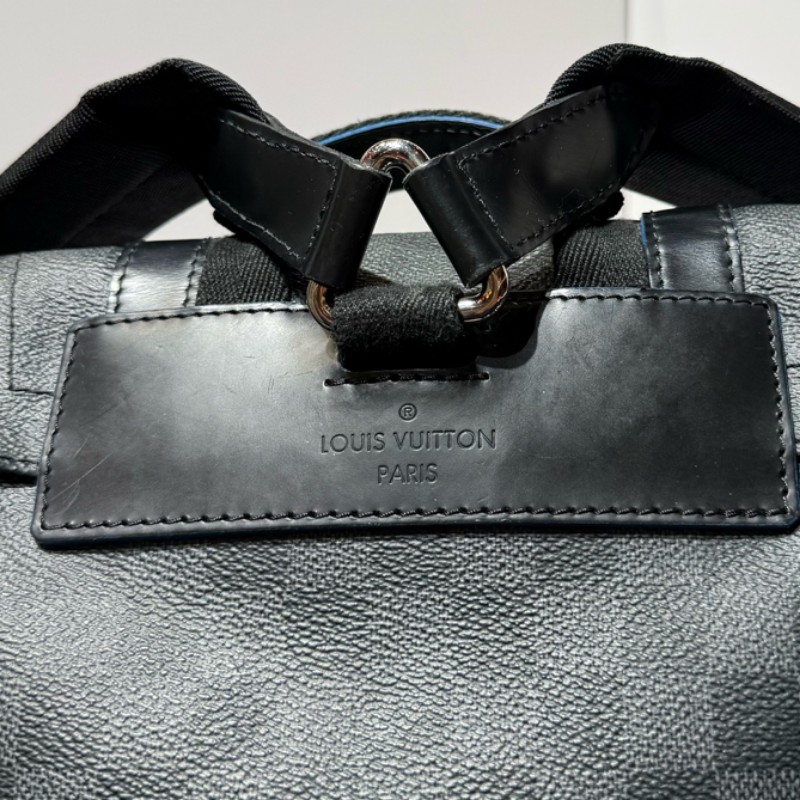 LV/路易威登 Christopher 黑棋盤格抽繩 登山雙肩包-25