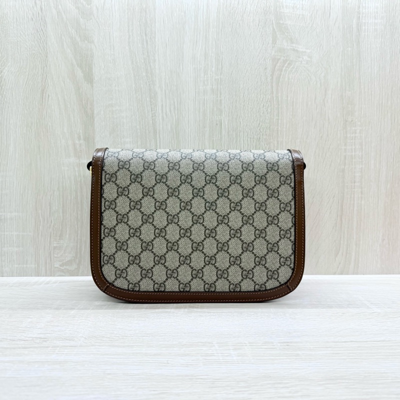 GUCCI老花拚咖皮革1955中號側背包602204-1