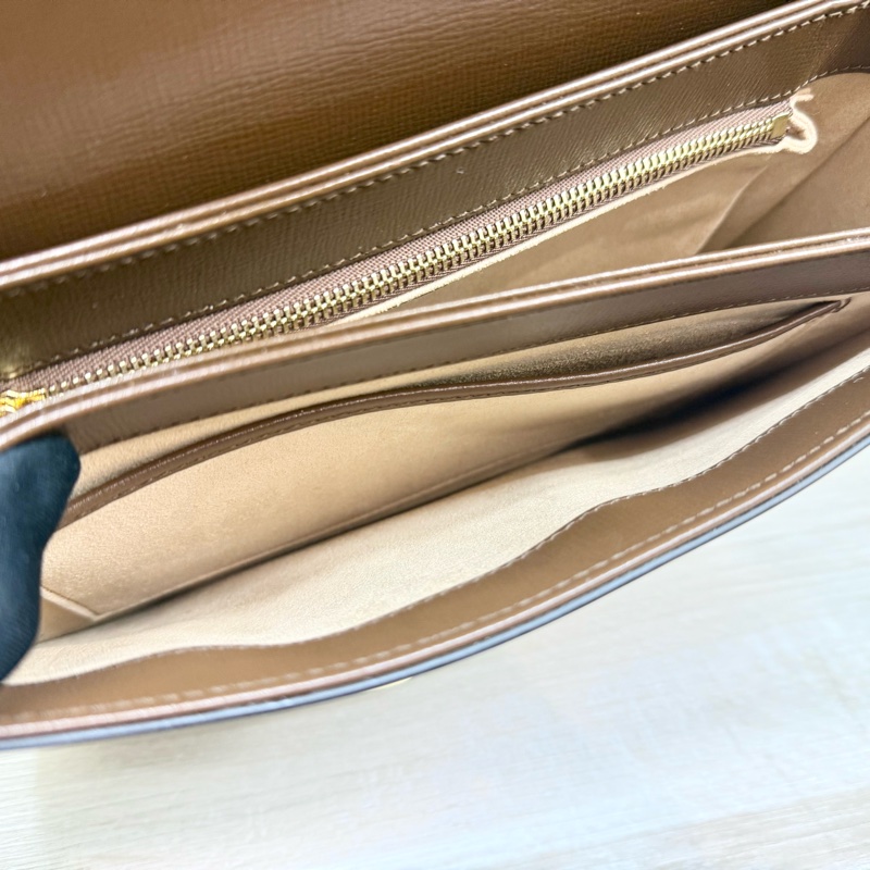 GUCCI老花拚咖皮革1955中號側背包602204-14