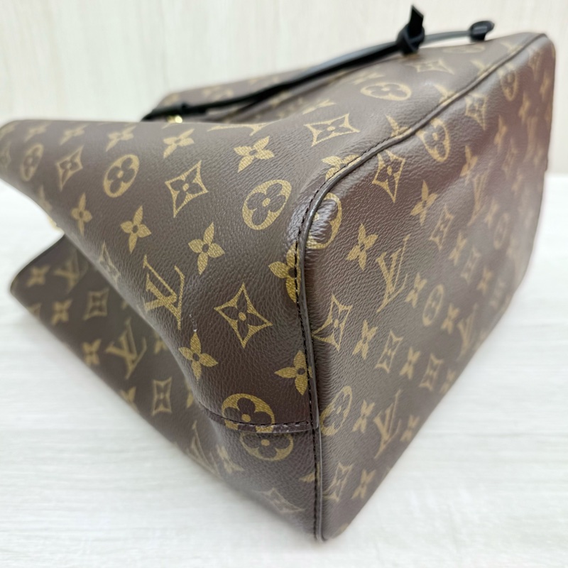 LV原花黑色邊Neo Neo束口水桶包MM M44020-11