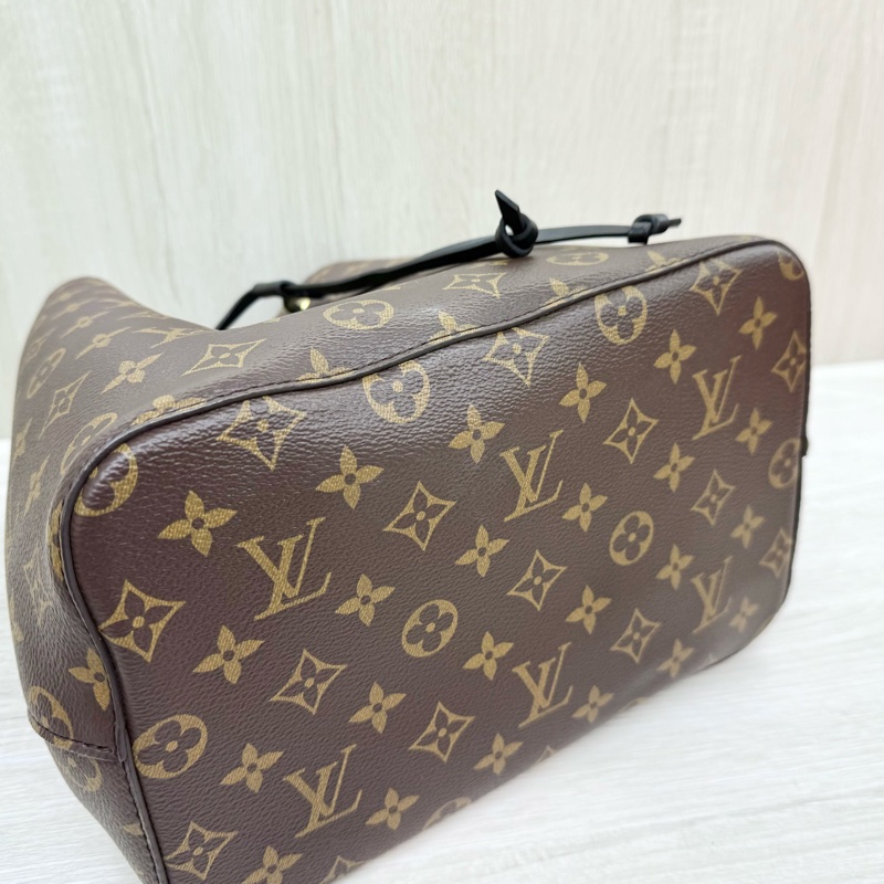 LV原花黑色邊Neo Neo束口水桶包MM M44020-12