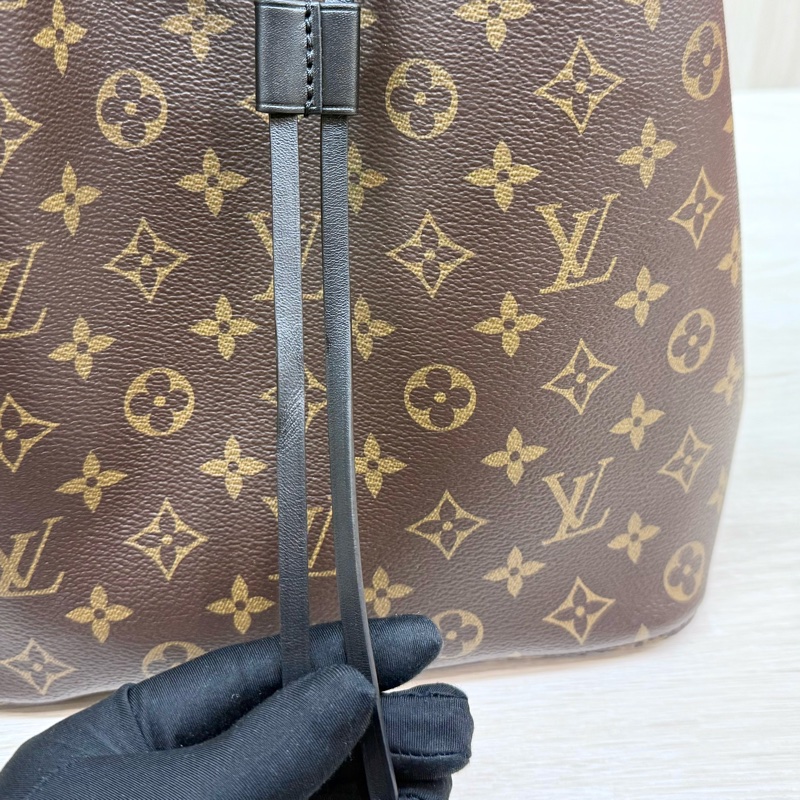 LV原花黑色邊Neo Neo束口水桶包MM M44020-13