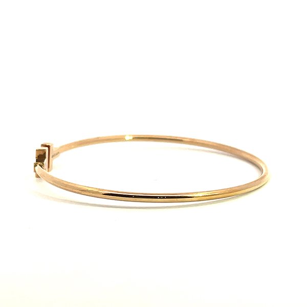 ＊奢華大道國際精品＊【J1254】TIFFANY 18K玫瑰金 TT線圈手環-2